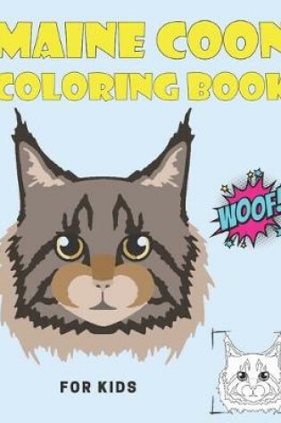 Cover of Maine coon coloring book for kids