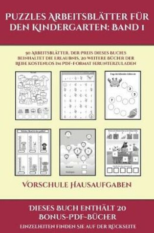 Cover of Vorschule Hausaufgaben (Puzzles Arbeitsblatter fur den Kindergarten
