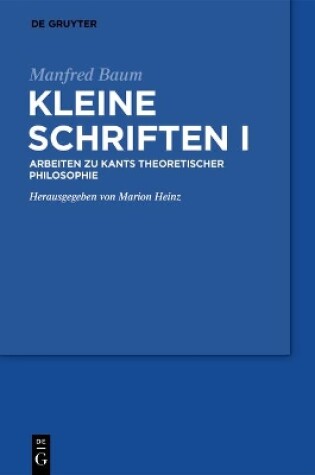 Cover of Kleine Schriften