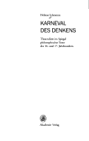 Book cover for Karneval DES Denkens Theatralitaet Im Spiegel Philosophischer Texte DES 16. Und