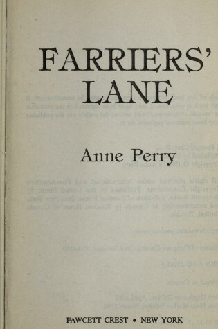 Cover of Farriers' Lane