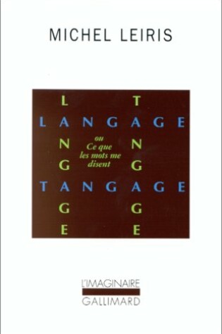 Cover of Langage tangage ou Ce que les mots me disent