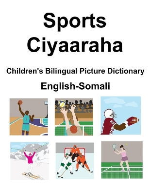 Book cover for English-Somali Sports / Ciyaaraha Children's Bilingual Picture Dictionary