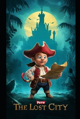 Book cover for "Pirate Pete's Treasure Hunt - The Lost City story coloring book "