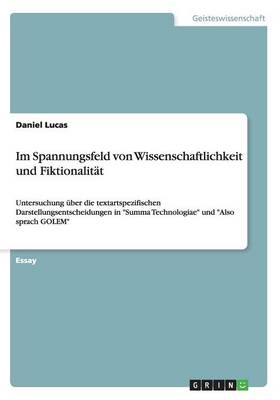 Book cover for Im Spannungsfeld von Wissenschaftlichkeit und Fiktionalitat