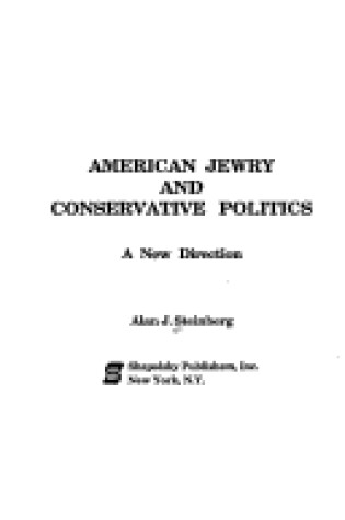 Cover of American Jewry Cons Politc