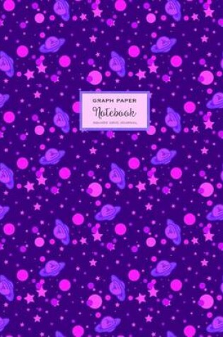 Cover of Square Grid Journal, Graph Paper Notebook - Celestial Purple Pink