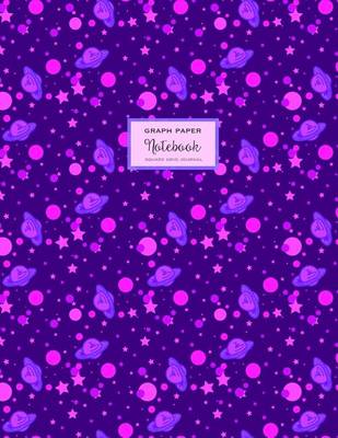 Book cover for Square Grid Journal, Graph Paper Notebook - Celestial Purple Pink