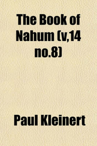 Cover of The Book of Nahum (V,14 No.8)