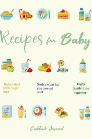 Cover of Recipes for Baby Cookbook Journal