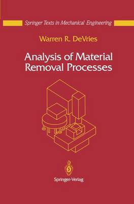 Cover of Analysis of Material Removal Processes