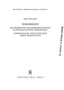 Cover of Dokimeion. Die Werkstatt Der Reprasentativen Kleinasiatischen Sarkophage