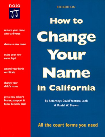 Cover of How to Change Your Name in California