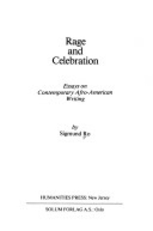 Cover of Rage and Celebration