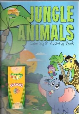 Book cover for Jungle Animals Coloring & Activity Book