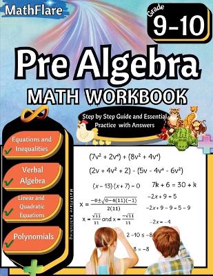 Book cover for Pre Algebra Workbook 9th and 10th Grade