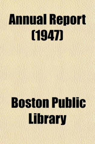 Cover of Annual Report (1947)