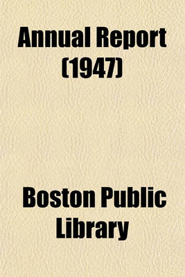 Book cover for Annual Report (1947)