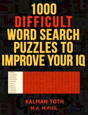 Book cover for 1000 Difficult Word Search Puzzles to Improve Your IQ