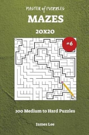 Cover of Master of Puzzles Mazes - 200 Medium to Hard 20x20 vol. 6