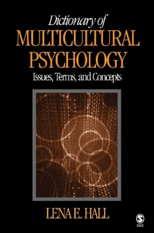 Cover of Dictionary of Multicultural Psychology