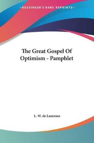Cover of The Great Gospel Of Optimism - Pamphlet