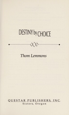 Book cover for Destiny by Choice