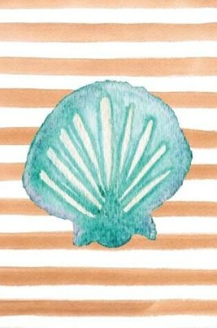 Cover of Scallop Shell Watercolor Stripe Journal, Dot Grid