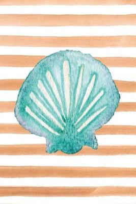 Book cover for Scallop Shell Watercolor Stripe Journal, Dot Grid