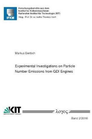 Cover of Experimental Investigations on Particle Number Emissions from Gdi Engines