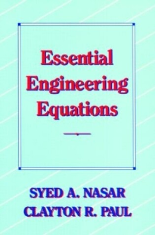 Cover of Essential Engineering Equations