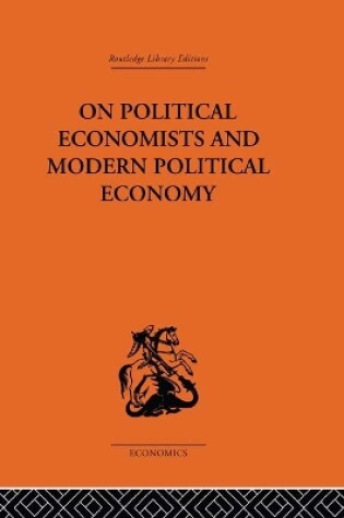 Cover of On Political Economists and Political Economy