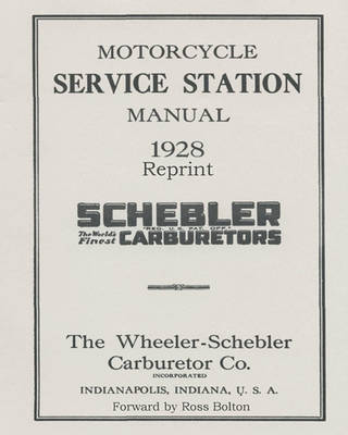 Book cover for Schebler Carburetor Motorcycle