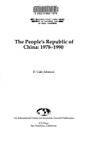 Cover of The People's Republic of China, 1978-1990