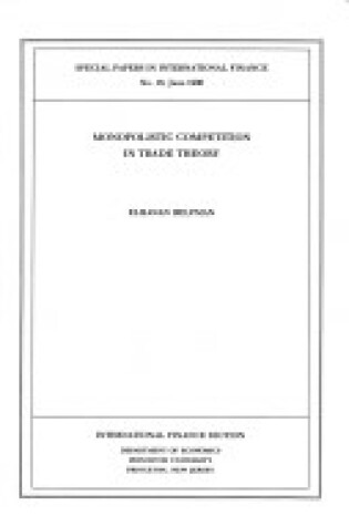 Cover of Monopolistic Competition in Trade Theory