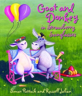 Book cover for Goat and Donkey in Strawberry Sunglasses