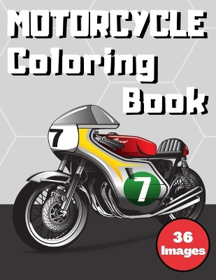 Book cover for Motorcycle Coloring Book