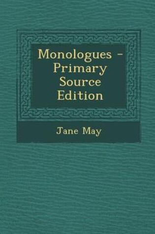 Cover of Monologues