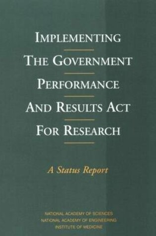 Cover of Implementing the Government Performance and Results Act for Research