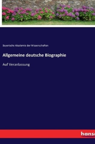 Cover of Allgemeine deutsche Biographie