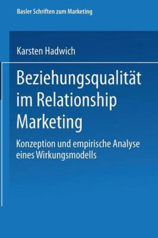 Cover of Beziehungsqualität im Relationship Marketing