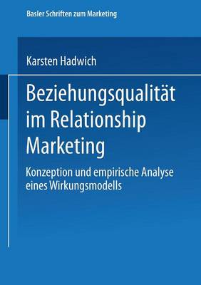 Book cover for Beziehungsqualität im Relationship Marketing