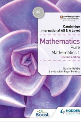 Cover of Cambridge International AS & A Level Mathematics Pure Mathematics 1 second edition