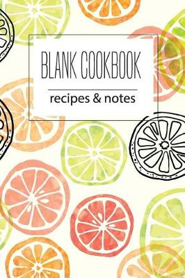 Book cover for blank cookbook recipes & notes