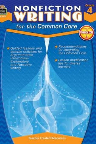 Cover of Nonfiction Writing for the Common Core Grade 4