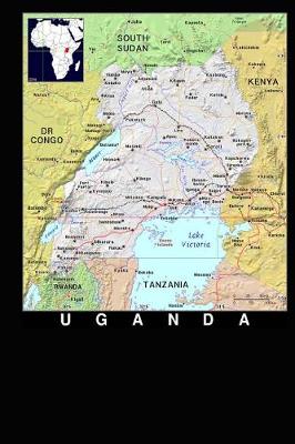 Book cover for Modern Day Color Map of Uganda in Africa Journal