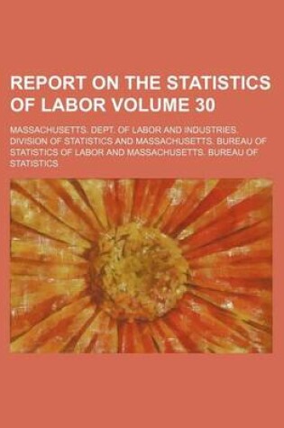 Cover of Report on the Statistics of Labor Volume 30