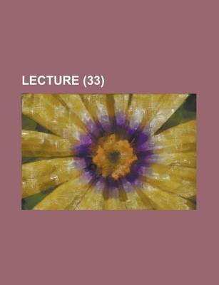 Book cover for Lecture (33)