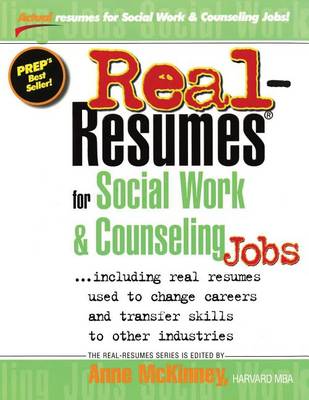 Book cover for Real-Resumes for Social Work & Counseling Jobs
