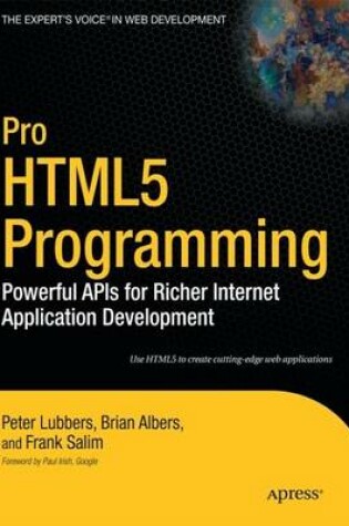 Cover of Pro HTML5 Programming